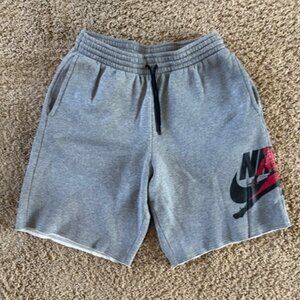 NWOT Men's Nike Jordan Gray Sweat shorts  Size small RN#56323 Black/Red